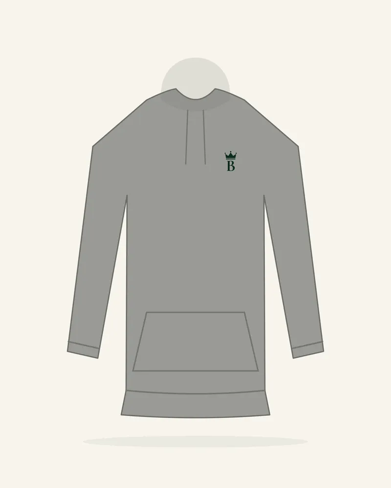 Hoodie Baron Crest Gris chiné, vue de face