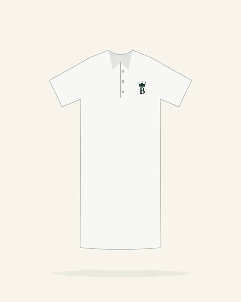 Polo Piqué Signature Blanc, vue de face