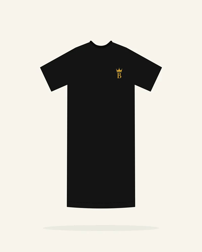 T-shirt Heavyweight Monogram Noir, vue de face