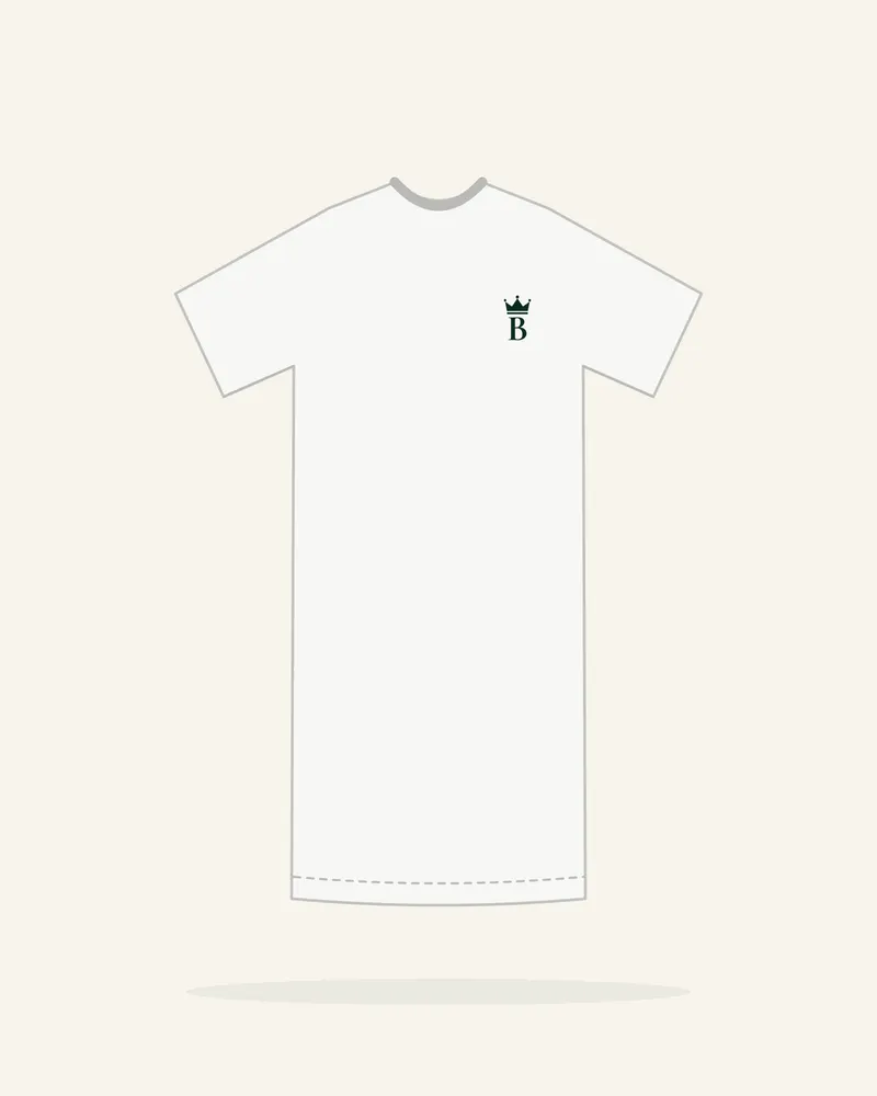 T-shirt Oversize Built Different Blanc, vue de face